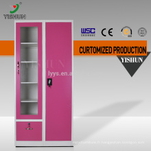 Luoyang Yishun usine prix vertical trois tiroirs fichier rose